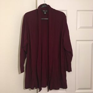 89th & Madison burgundy cardigan